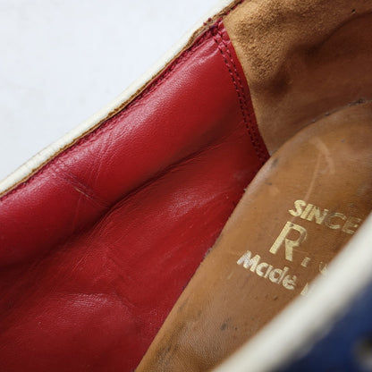 【現状渡し品】【メンズ】 R.J.B アールジェイビー COIN LOAFER 1667 コインローファー シューズ 靴 164-260802-as-12-izu サイズ：6 1/2 カラー：ネイビー×ホワイト 万代Net店