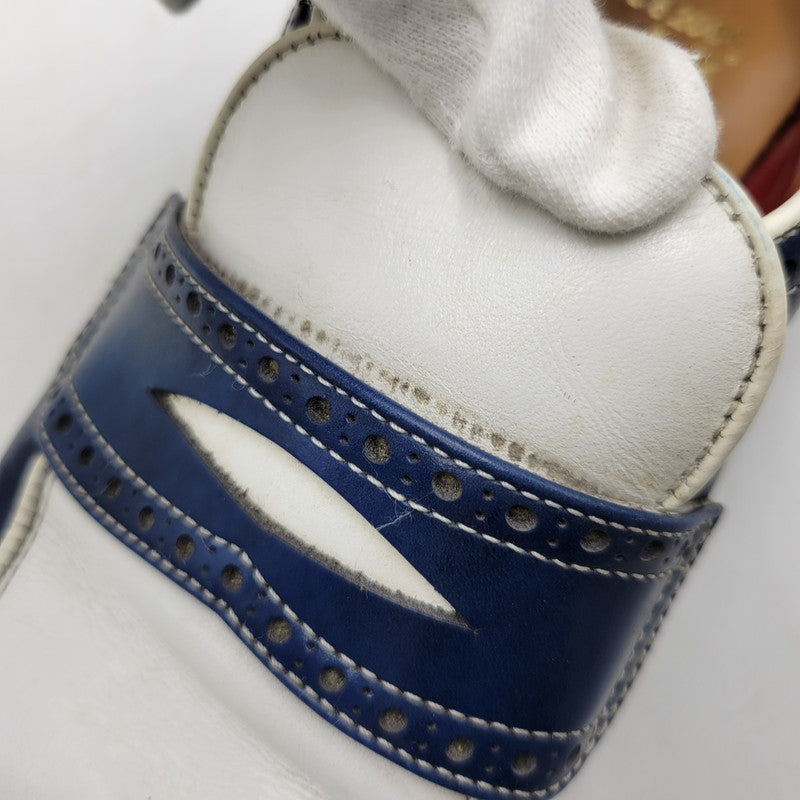 【現状渡し品】【メンズ】 R.J.B アールジェイビー COIN LOAFER 1667 コインローファー シューズ 靴 164-260802-as-12-izu サイズ：6 1/2 カラー：ネイビー×ホワイト 万代Net店