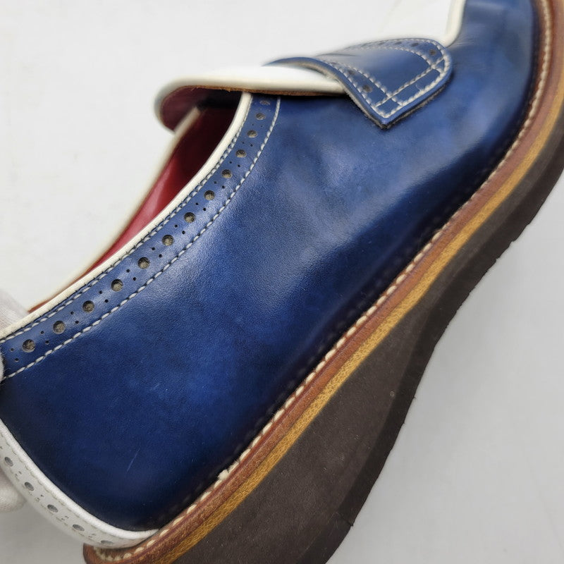 【現状渡し品】【メンズ】 R.J.B アールジェイビー COIN LOAFER 1667 コインローファー シューズ 靴 164-260802-as-12-izu サイズ：6 1/2 カラー：ネイビー×ホワイト 万代Net店