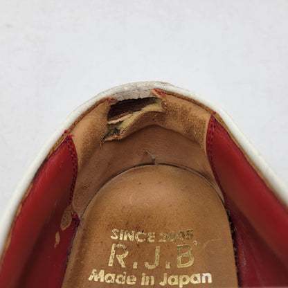【現状渡し品】【メンズ】 R.J.B アールジェイビー COIN LOAFER 1667 コインローファー シューズ 靴 164-260802-as-12-izu サイズ：6 1/2 カラー：ネイビー×ホワイト 万代Net店
