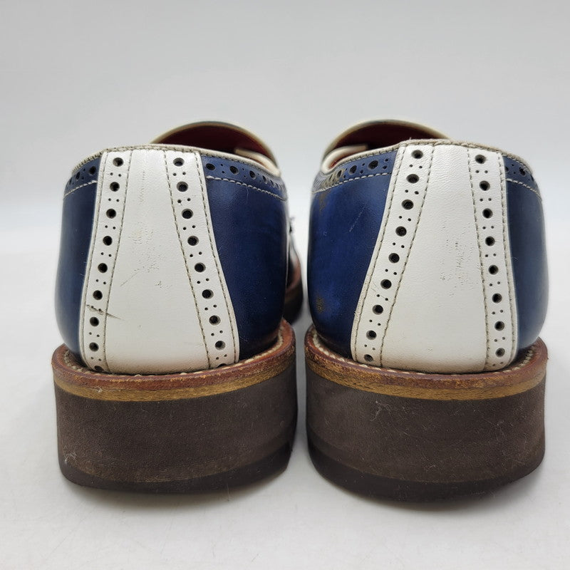 【現状渡し品】【メンズ】 R.J.B アールジェイビー COIN LOAFER 1667 コインローファー シューズ 靴 164-260802-as-12-izu サイズ：6 1/2 カラー：ネイビー×ホワイト 万代Net店