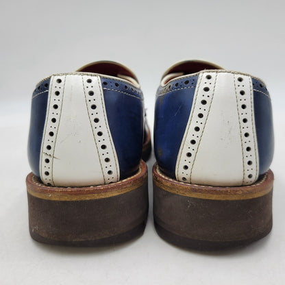 【現状渡し品】【メンズ】 R.J.B アールジェイビー COIN LOAFER 1667 コインローファー シューズ 靴 164-260802-as-12-izu サイズ：6 1/2 カラー：ネイビー×ホワイト 万代Net店