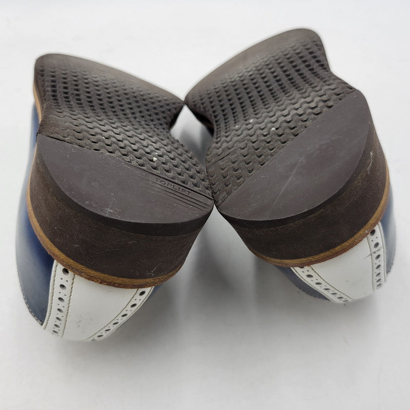 【現状渡し品】【メンズ】 R.J.B アールジェイビー COIN LOAFER 1667 コインローファー シューズ 靴 164-260802-as-12-izu サイズ：6 1/2 カラー：ネイビー×ホワイト 万代Net店
