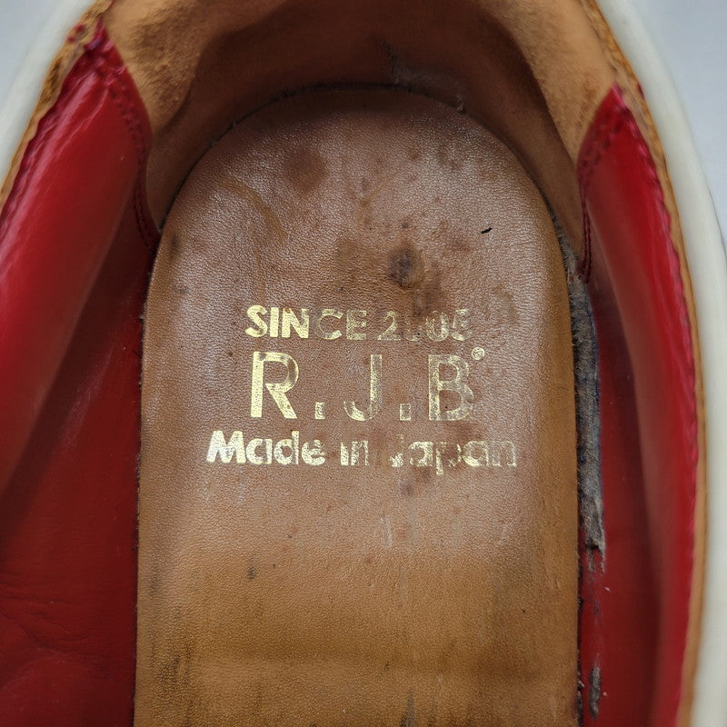 【現状渡し品】【メンズ】 R.J.B アールジェイビー COIN LOAFER 1667 コインローファー シューズ 靴 164-260802-as-12-izu サイズ：6 1/2 カラー：ネイビー×ホワイト 万代Net店