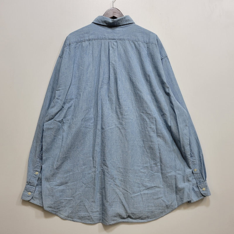 【中古品】【メンズ】 RALPH LAUREN ラルフローレン BLAIRE CHAMBRAY L S SHIRT ブレア シャンブレー ロングスリーブ シャツ トップス 長袖 146-260802-ya-05-izu サイズ：XXL カラー：ブルー 万代Net店