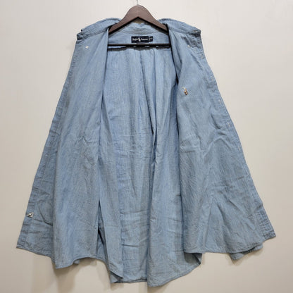 【中古品】【メンズ】 RALPH LAUREN ラルフローレン BLAIRE CHAMBRAY L S SHIRT ブレア シャンブレー ロングスリーブ シャツ トップス 長袖 146-260802-ya-05-izu サイズ：XXL カラー：ブルー 万代Net店