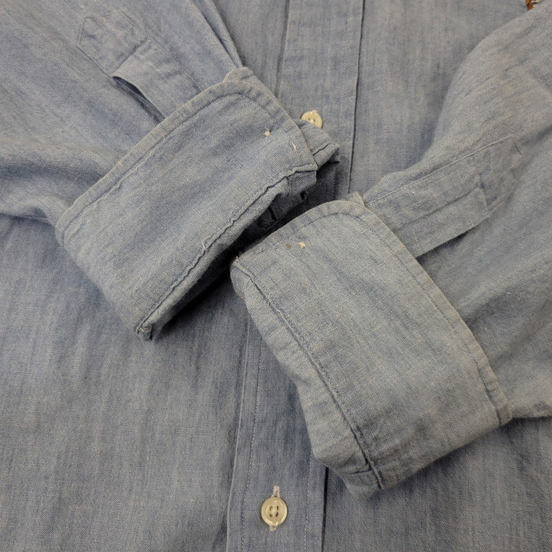 【中古品】【メンズ】 RALPH LAUREN ラルフローレン BLAIRE CHAMBRAY L S SHIRT ブレア シャンブレー ロングスリーブ シャツ トップス 長袖 146-260802-ya-05-izu サイズ：XXL カラー：ブルー 万代Net店