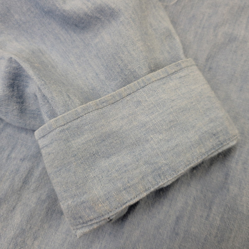 【中古品】【メンズ】 RALPH LAUREN ラルフローレン BLAIRE CHAMBRAY L S SHIRT ブレア シャンブレー ロングスリーブ シャツ トップス 長袖 146-260802-ya-05-izu サイズ：XXL カラー：ブルー 万代Net店