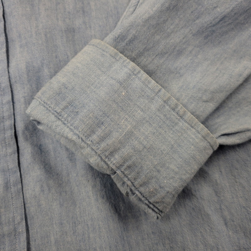 【中古品】【メンズ】 RALPH LAUREN ラルフローレン BLAIRE CHAMBRAY L S SHIRT ブレア シャンブレー ロングスリーブ シャツ トップス 長袖 146-260802-ya-05-izu サイズ：XXL カラー：ブルー 万代Net店