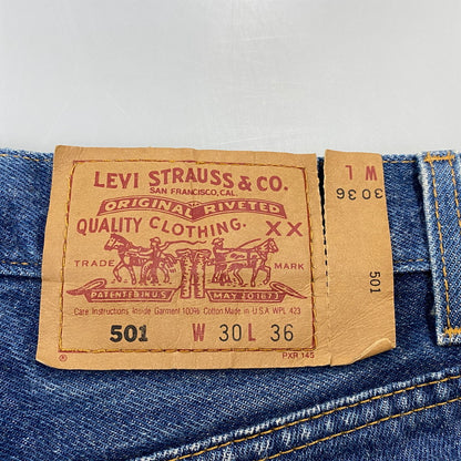 【中古品】【メンズ】 LEVI'S リーバイス 刻印555 501 DENINM PANTS デニム パンツ ボトムス ズボン 157-260730-cs-05-izu サイズ：W30 L36 カラー：インディゴ 万代Net店