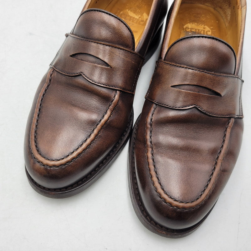【中古品】【メンズ/レディース】 BERWICK バーウィック COIN LOAFER 9628 コインローファー シューズ 靴 164-260802-as-11-izu サイズ：3 1/8 カラー：ブラウン 万代Net店