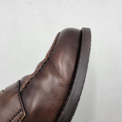 【中古品】【メンズ/レディース】 BERWICK バーウィック COIN LOAFER 9628 コインローファー シューズ 靴 164-260802-as-11-izu サイズ：3 1/8 カラー：ブラウン 万代Net店