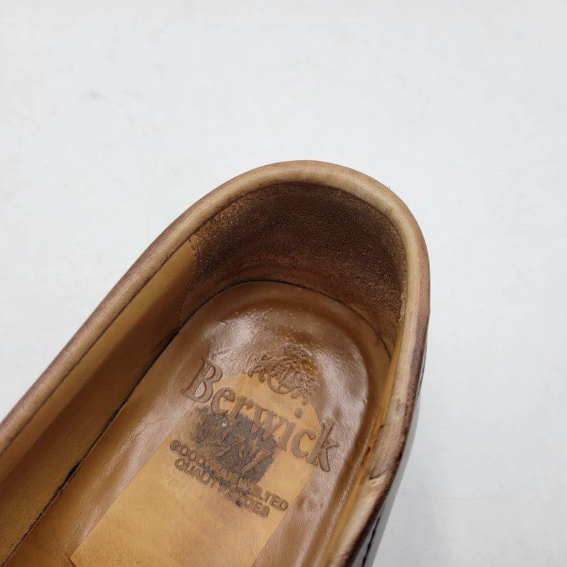 【中古品】【メンズ/レディース】 BERWICK バーウィック COIN LOAFER 9628 コインローファー シューズ 靴 164-260802-as-11-izu サイズ：3 1/8 カラー：ブラウン 万代Net店