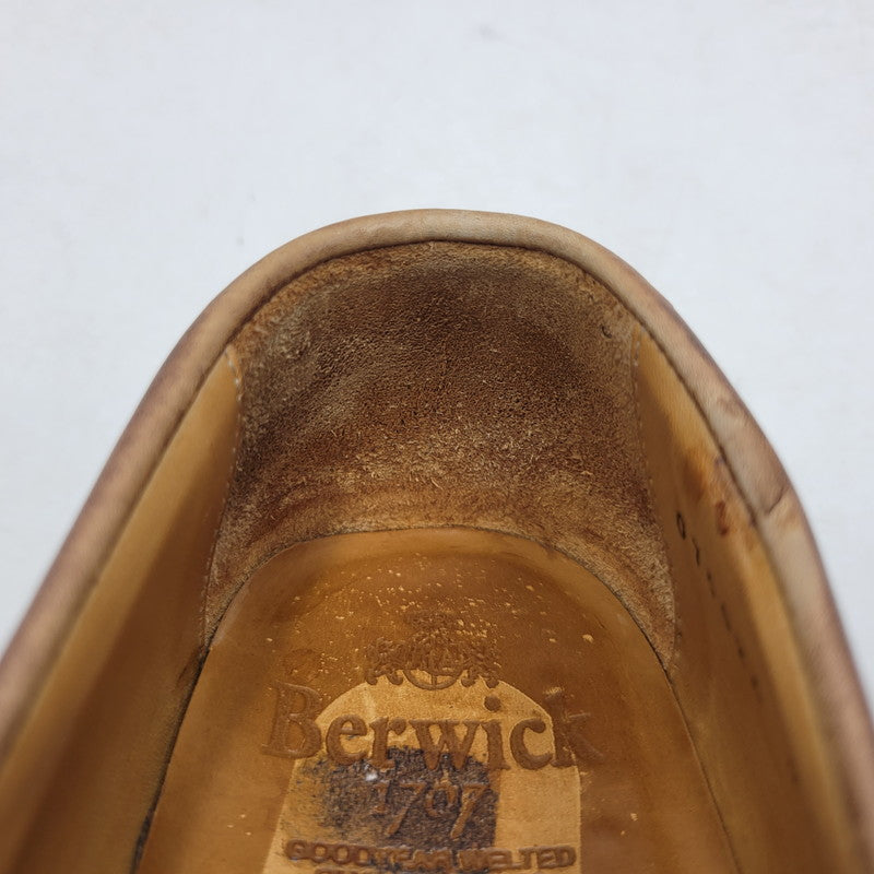 【中古品】【メンズ/レディース】 BERWICK バーウィック COIN LOAFER 9628 コインローファー シューズ 靴 164-260802-as-11-izu サイズ：3 1/8 カラー：ブラウン 万代Net店