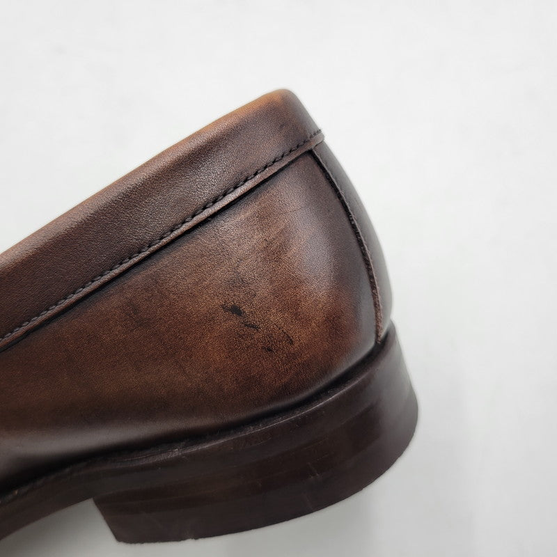 【中古品】【メンズ/レディース】 BERWICK バーウィック COIN LOAFER 9628 コインローファー シューズ 靴 164-260802-as-11-izu サイズ：3 1/8 カラー：ブラウン 万代Net店