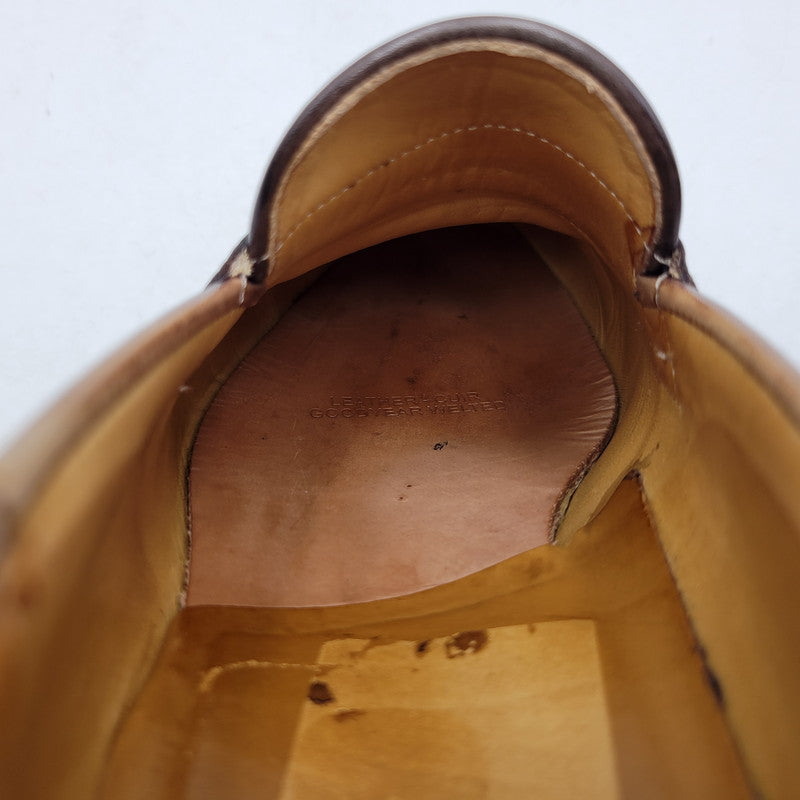 【中古品】【メンズ/レディース】 BERWICK バーウィック COIN LOAFER 9628 コインローファー シューズ 靴 164-260802-as-11-izu サイズ：3 1/8 カラー：ブラウン 万代Net店