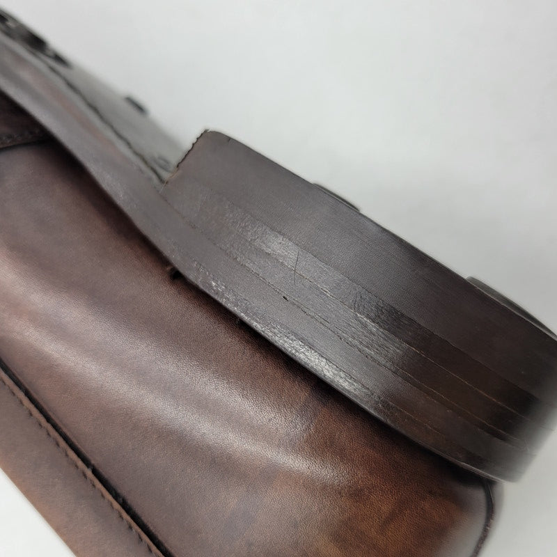 【中古品】【メンズ/レディース】 BERWICK バーウィック COIN LOAFER 9628 コインローファー シューズ 靴 164-260802-as-11-izu サイズ：3 1/8 カラー：ブラウン 万代Net店