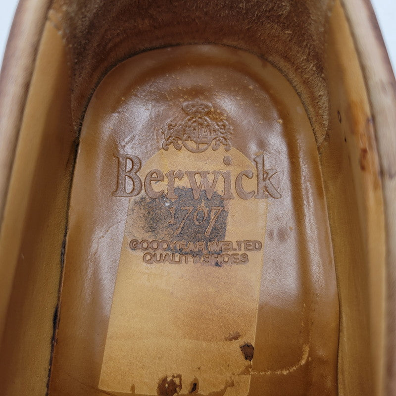 【中古品】【メンズ/レディース】 BERWICK バーウィック COIN LOAFER 9628 コインローファー シューズ 靴 164-260802-as-11-izu サイズ：3 1/8 カラー：ブラウン 万代Net店