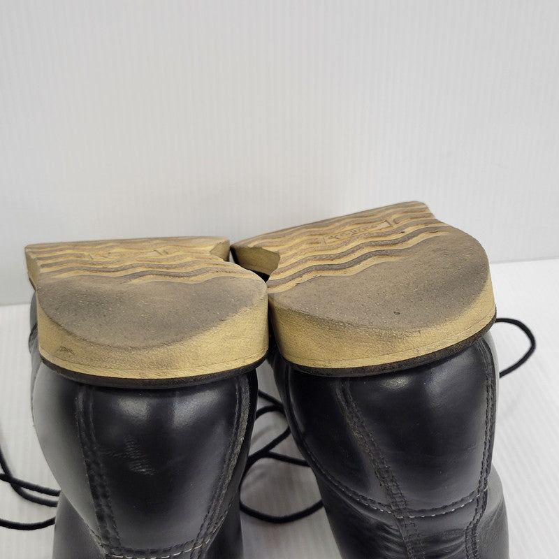 【中古品】【メンズ】 RED WING レッドウィング IRISH SETTER 6-INCH MOC-TOE 8179 刺繍羽タグ アイリッシュセッター 6インチ モック トゥ ブーツ 靴 USA製 164-260729-as-16-izu サイズ：6 1/2E カラー：ブラック 万代Net店