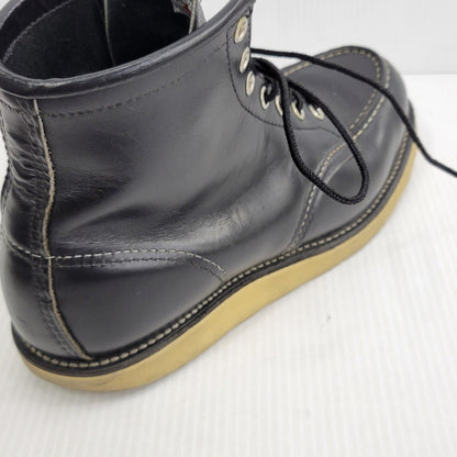 【中古品】【メンズ】 RED WING レッドウィング IRISH SETTER 6-INCH MOC-TOE 8179 刺繍羽タグ アイリッシュセッター 6インチ モック トゥ ブーツ 靴 USA製 164-260729-as-16-izu サイズ：6 1/2E カラー：ブラック 万代Net店