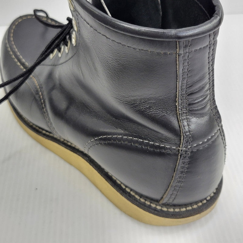 【中古品】【メンズ】 RED WING レッドウィング IRISH SETTER 6-INCH MOC-TOE 8179 刺繍羽タグ アイリッシュセッター 6インチ モック トゥ ブーツ 靴 USA製 164-260729-as-16-izu サイズ：6 1/2E カラー：ブラック 万代Net店