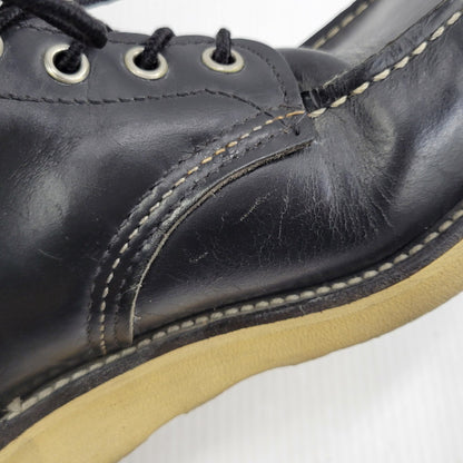 【中古品】【メンズ】 RED WING レッドウィング IRISH SETTER 6-INCH MOC-TOE 8179 刺繍羽タグ アイリッシュセッター 6インチ モック トゥ ブーツ 靴 USA製 164-260729-as-16-izu サイズ：6 1/2E カラー：ブラック 万代Net店