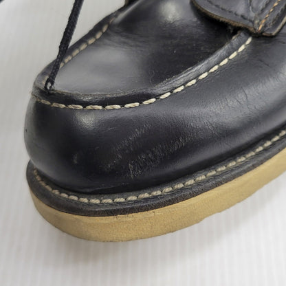 【中古品】【メンズ】 RED WING レッドウィング IRISH SETTER 6-INCH MOC-TOE 8179 刺繍羽タグ アイリッシュセッター 6インチ モック トゥ ブーツ 靴 USA製 164-260729-as-16-izu サイズ：6 1/2E カラー：ブラック 万代Net店