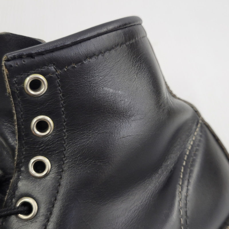 【中古品】【メンズ】 RED WING レッドウィング IRISH SETTER 6-INCH MOC-TOE 8179 刺繍羽タグ アイリッシュセッター 6インチ モック トゥ ブーツ 靴 USA製 164-260729-as-16-izu サイズ：6 1/2E カラー：ブラック 万代Net店