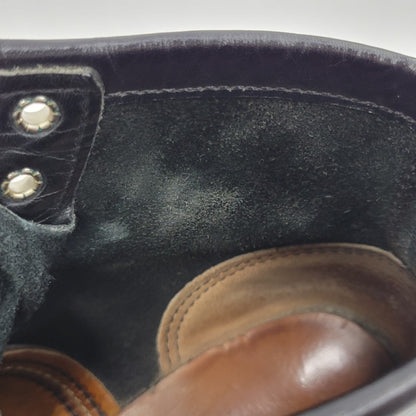 【中古品】【メンズ】 RED WING レッドウィング IRISH SETTER 6-INCH MOC-TOE 8179 刺繍羽タグ アイリッシュセッター 6インチ モック トゥ ブーツ 靴 USA製 164-260729-as-16-izu サイズ：6 1/2E カラー：ブラック 万代Net店