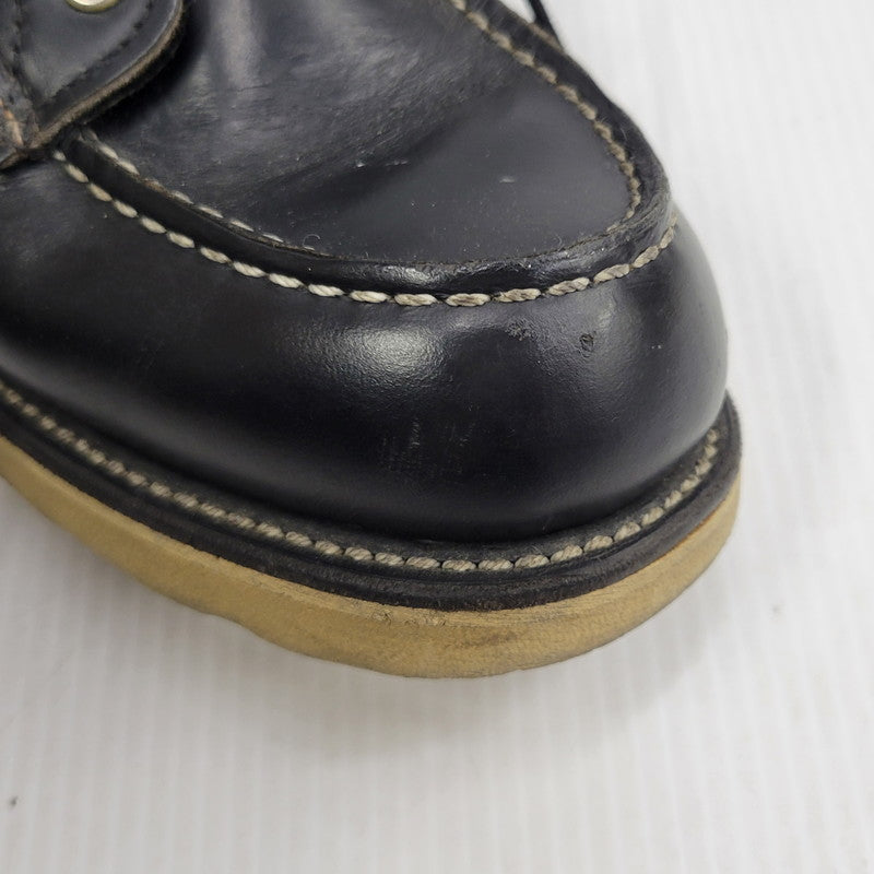 【中古品】【メンズ】 RED WING レッドウィング IRISH SETTER 6-INCH MOC-TOE 8179 刺繍羽タグ アイリッシュセッター 6インチ モック トゥ ブーツ 靴 USA製 164-260729-as-16-izu サイズ：6 1/2E カラー：ブラック 万代Net店