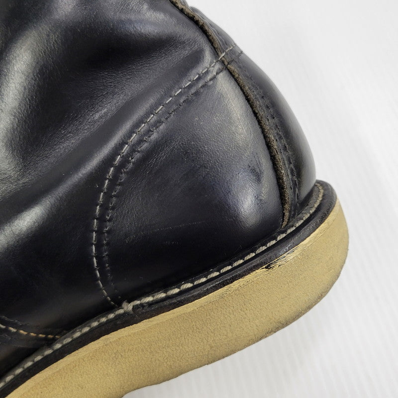 【中古品】【メンズ】 RED WING レッドウィング IRISH SETTER 6-INCH MOC-TOE 8179 刺繍羽タグ アイリッシュセッター 6インチ モック トゥ ブーツ 靴 USA製 164-260729-as-16-izu サイズ：6 1/2E カラー：ブラック 万代Net店