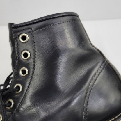 【中古品】【メンズ】 RED WING レッドウィング IRISH SETTER 6-INCH MOC-TOE 8179 刺繍羽タグ アイリッシュセッター 6インチ モック トゥ ブーツ 靴 USA製 164-260729-as-16-izu サイズ：6 1/2E カラー：ブラック 万代Net店