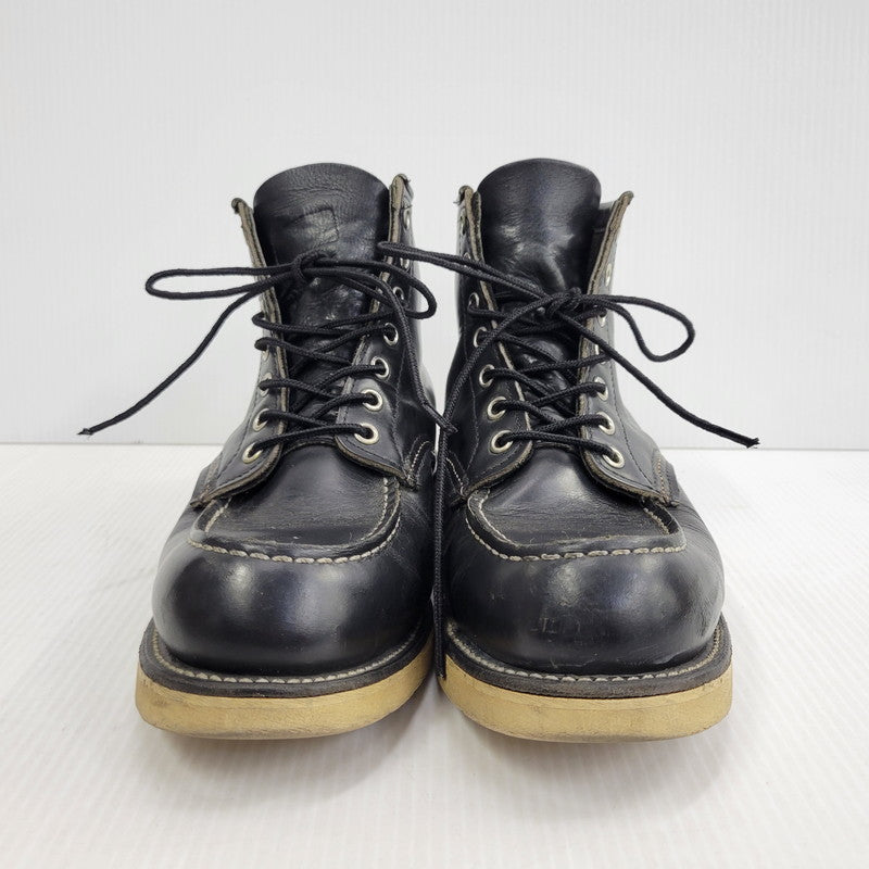 【中古品】【メンズ】 RED WING レッドウィング IRISH SETTER 6-INCH MOC-TOE 8179 刺繍羽タグ アイリッシュセッター 6インチ モック トゥ ブーツ 靴 USA製 164-260729-as-16-izu サイズ：6 1/2E カラー：ブラック 万代Net店