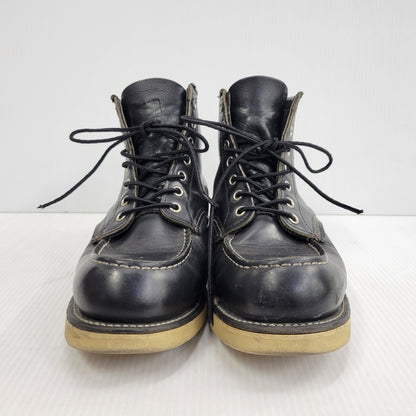 【中古品】【メンズ】 RED WING レッドウィング IRISH SETTER 6-INCH MOC-TOE 8179 刺繍羽タグ アイリッシュセッター 6インチ モック トゥ ブーツ 靴 USA製 164-260729-as-16-izu サイズ：6 1/2E カラー：ブラック 万代Net店