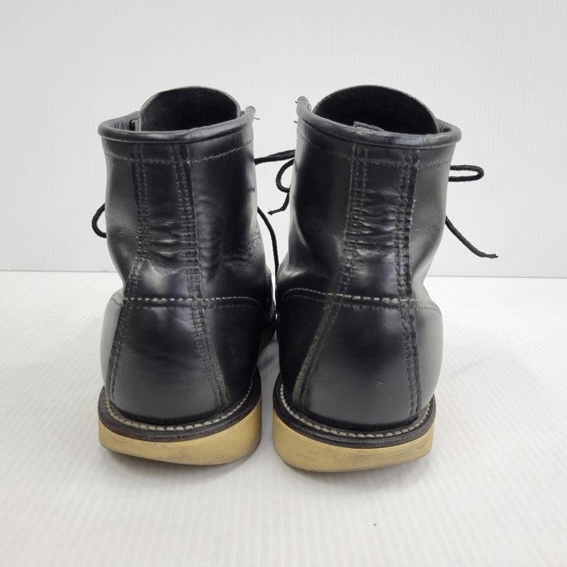 【中古品】【メンズ】 RED WING レッドウィング IRISH SETTER 6-INCH MOC-TOE 8179 刺繍羽タグ アイリッシュセッター 6インチ モック トゥ ブーツ 靴 USA製 164-260729-as-16-izu サイズ：6 1/2E カラー：ブラック 万代Net店