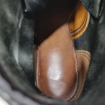 【中古品】【メンズ】 RED WING レッドウィング IRISH SETTER 6-INCH MOC-TOE 8179 刺繍羽タグ アイリッシュセッター 6インチ モック トゥ ブーツ 靴 USA製 164-260729-as-16-izu サイズ：6 1/2E カラー：ブラック 万代Net店