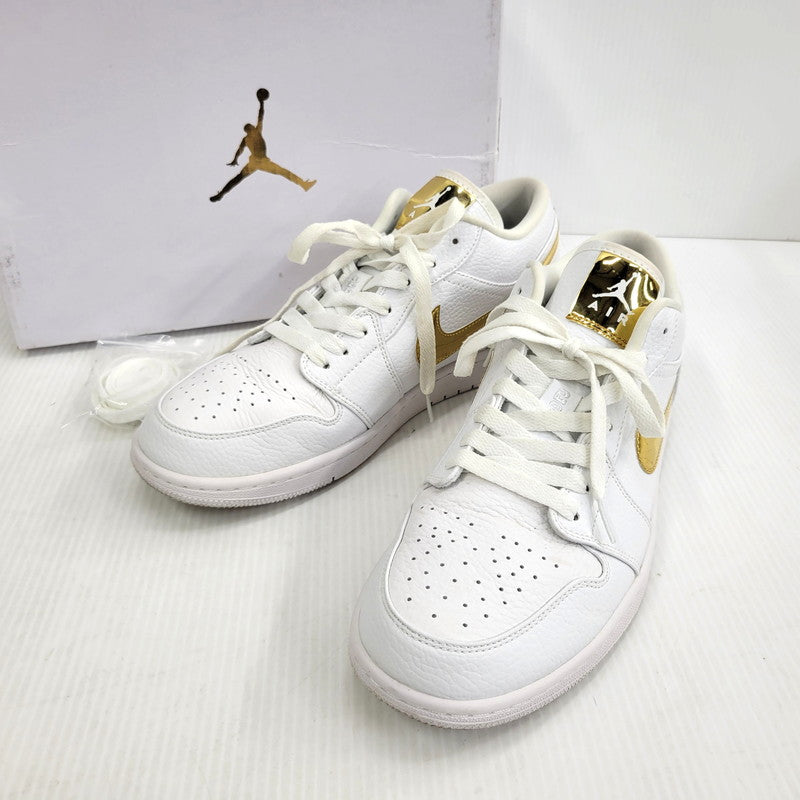 【中古品】【メンズ】 NIKE ナイキ AIR JORDAN 1 LOW SE CZ4776-100 エア ジョーダン 1 ロー SE スニーカー 靴 160-260729-as-20-izu サイズ：28.5cm カラー：WHITE/METALLIC GOLD-WHITE 万代Net店