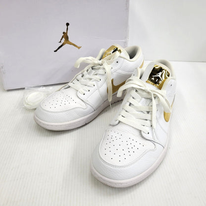 【中古品】【メンズ】 NIKE ナイキ AIR JORDAN 1 LOW SE CZ4776-100 エア ジョーダン 1 ロー SE スニーカー 靴 160-260729-as-20-izu サイズ：28.5cm カラー：WHITE/METALLIC GOLD-WHITE 万代Net店