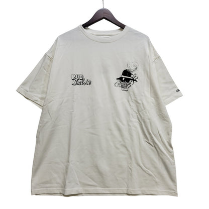 【中古美品】【メンズ】 HAIGHT ヘイト ROD&SMOKE TEE ロッド アンド スモーク Ｔシャツ トップス 半袖 142-260802-ya-04-izu サイズ：L カラー：ホワイト 万代Net店