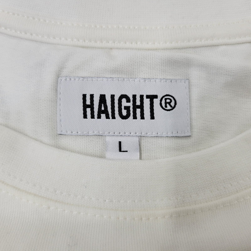 【中古美品】【メンズ】 HAIGHT ヘイト ROD&SMOKE TEE ロッド アンド スモーク Ｔシャツ トップス 半袖 142-260802-ya-04-izu サイズ：L カラー：ホワイト 万代Net店