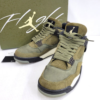 【中古品】【メンズ】 NIKE ナイキ AIR JORDAN 4 RETRO SE CRAFT FB9927-200 エア ジョーダン 4 レトロ SE クラフト スニーカー 靴 160-260729-as-19-izu サイズ：27.5cm カラー：MEDIUM OLIVE/PALE VANILLA 万代Net店