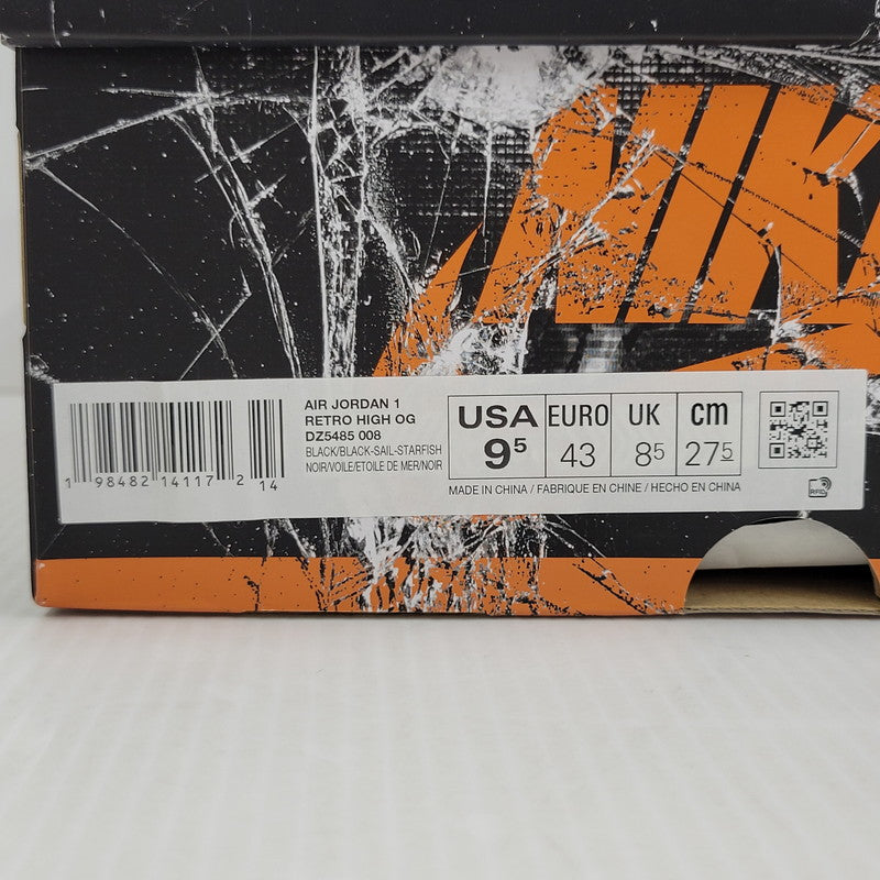 【中古品】【メンズ】 NIKE ナイキ AIR JORDAN 1 RETRO HIGH OG DZ5485-008 エア ジョーダン 1 レトロ ハイ OG スニーカー 靴 160-260729-as-21-izu サイズ：27.5cm カラー：BLACK/BLACK-SAIL-STARFISH 万代Net店
