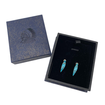 【現状渡し品】【メンズ】 SAAD サード 925 TURQUOISE HALF HOOP EARRINGS ターコイズ ハーフ フープ イヤリング ピアス アクセサリー 191-260803-yn-07-izu カラー：ブルー系 万代Net店