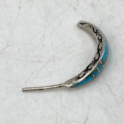 【現状渡し品】【メンズ】 SAAD サード 925 TURQUOISE HALF HOOP EARRINGS ターコイズ ハーフ フープ イヤリング ピアス アクセサリー 191-260803-yn-07-izu カラー：ブルー系 万代Net店