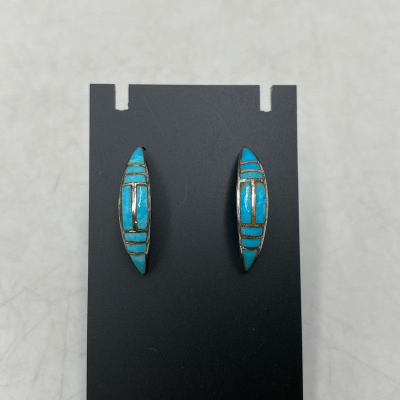 【現状渡し品】【メンズ】 SAAD サード 925 TURQUOISE HALF HOOP EARRINGS ターコイズ ハーフ フープ イヤリング ピアス アクセサリー 191-260803-yn-07-izu カラー：ブルー系 万代Net店