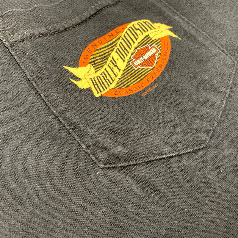 【中古品】【メンズ】 HARLEY DAVIDSON ハーレーダビッドソン BAHAMAS POCKET S/S TEE バハマ ポケット 半袖Tシャツ USA製 c2006 146-260803-as-02-izu サイズ：2X カラー：ネイビー系 万代Net店