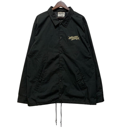 【中古品】【メンズ】 MUSTARD WORKERS マスタードワーカーズ LOGO COACH JACKET ロゴ コーチジャケット 刺繍 145-260802-as-16-izu サイズ：2XL カラー：ブラック 万代Net店