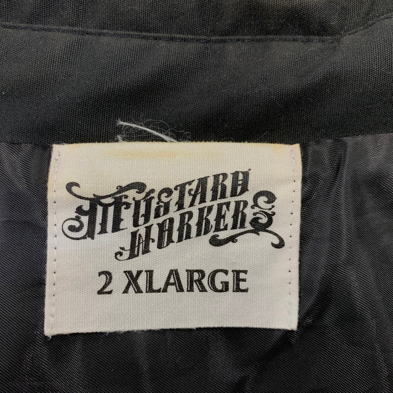 【中古品】【メンズ】 MUSTARD WORKERS マスタードワーカーズ LOGO COACH JACKET ロゴ コーチジャケット 刺繍 145-260802-as-16-izu サイズ：2XL カラー：ブラック 万代Net店