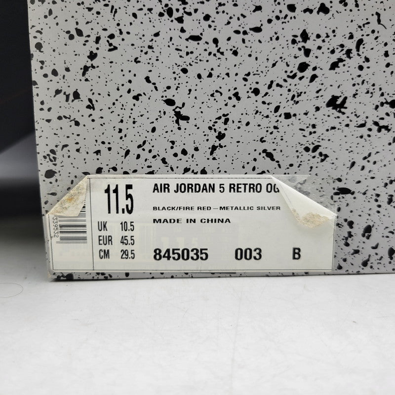 【中古品】【メンズ】 NIKE ナイキ AIR JORDAN 5 RETRO OG 845035-003 エアジョーダン 5 レトロ OG スニーカー シューズ 靴 160-260731-ay-04-izu サイズ：29.5cm カラー：BLACK/FIRE RED-METALLIC SILVER 万代Net店
