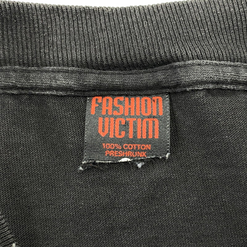 【現状渡し品】【メンズ】 FASHION VICTIM ファッションヴィクティム 90S BOO! PRINT SS TEE プリント ショートスリーブ Tシャツ トップス 半袖 146-260731-cs-04-izu サイズ：不明 カラー：ブラック 万代Net店